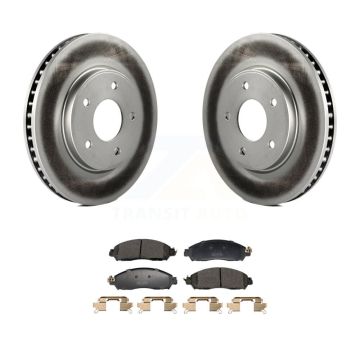 Front Coated Disc Brake Rotors And Semi-Metallic Pads Kit For Nissan LEAF NV200 KGF-103019