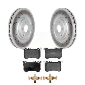 Front Coated Disc Brake Rotors & Semi-Metallic Pad Kit For 2012-2018 Mercedes-Benz CLS550 KGF-103023