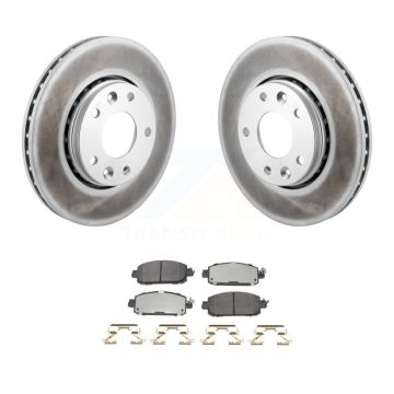 Front Coated Disc Brake Rotors And Semi-Metallic Pads Kit For Nissan Kicks Sentra KGF-103027