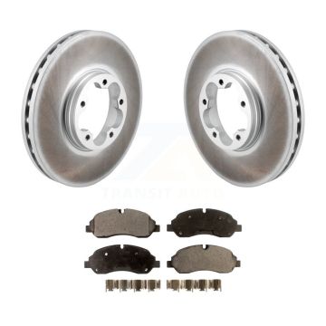 Front Coat Brake Rotor Semi-Metallic Pad Kit For Ford Transit-250 Transit-150 Transit-350 KGF-103029