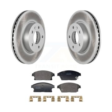 Front Coated Disc Brake Rotors And Semi-Metallic Pads Kit For Cadillac ATS KGF-103033