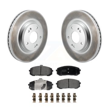 Front Coated Disc Brake Rotor And Semi-Metallic Pad Kit For Hyundai Elantra Sonata Kia K5 KGF-103039
