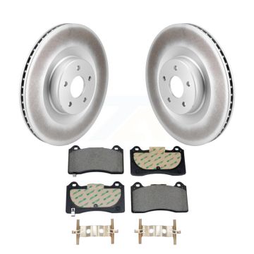 Front Coated Disc Brake Rotors And Semi-Metallic Pads Kit For 2016-2018 Ford Focus RS KGF-103040
