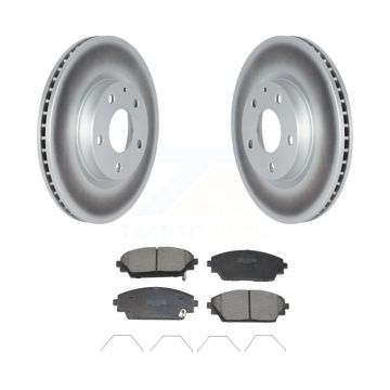 Front Coated Disc Brake Rotors And Semi-Metallic Pads Kit For 2020-2023 Mazda CX-30 KGF-103041