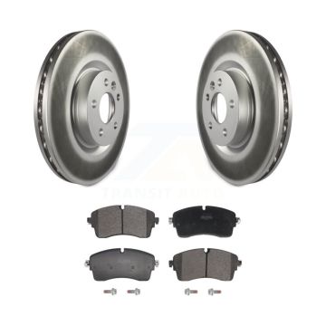 Front Coated Disc Brake Rotors And Semi-Metallic Pads Kit For Jaguar E-Pace KGF-103046