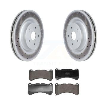 Front Coated Disc Brake Rotors And Semi-Metallic Pads Kit For 2018-2020 Subaru WRX STI KGF-103048
