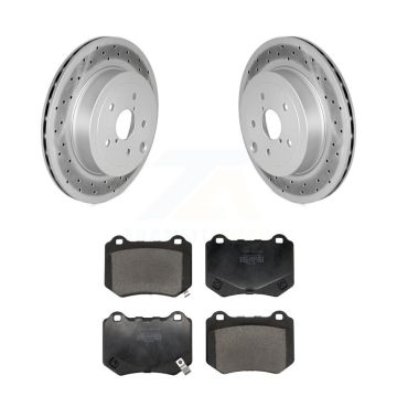 Rear Coated Disc Brake Rotors And Semi-Metallic Pads Kit For 2018-2021 Subaru WRX STI KGF-103051