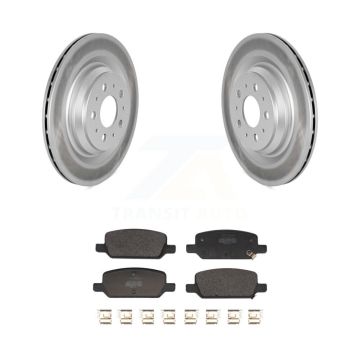 Rear Coat Brake Rotors Semi-Metallic Pad Kit For 17-22 Tesla 3 With Gray Painted Calipers KGF-103055