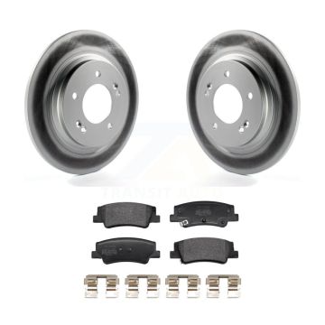 Rear Coated Disc Brake Rotors And Semi-Metallic Pads Kit For Hyundai Sonata Kia K5 KGF-103058