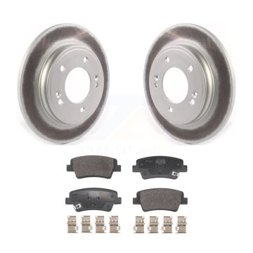 Rear Coat Brake Rotor Semi-Metallic Pad Kit For Hyundai Elantra With Manual Parking KGF-103061