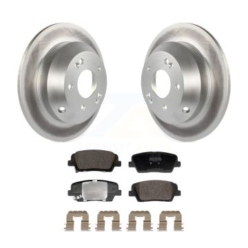 Rear Coated Brake Rotor & Semi-Metallic Pad Kit For Hyundai Santa Fe Sport Kia Sorento XL KGF-103067