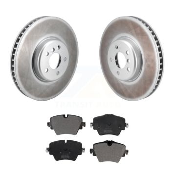 Front Coat Brake Rotor Semi-Metallic Pad Kit For 21 Toyota GR Supra With 4 Piston Caliper KGF-103078