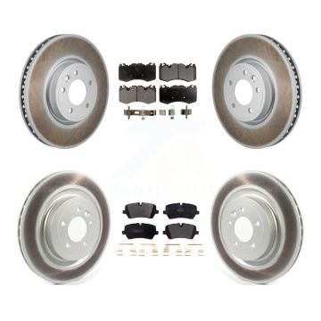 Front Rear Coated Disc Brake Rotors And Semi-Metallic Pads Kit For Land Rover Range Sport KGF-103088