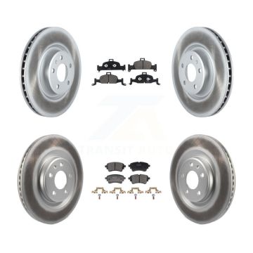Front Rear Coated Brake Rotor & Semi-Metallic Pad Kit For Audi A5 Sportback Quattro A4 A6 KGF-103089