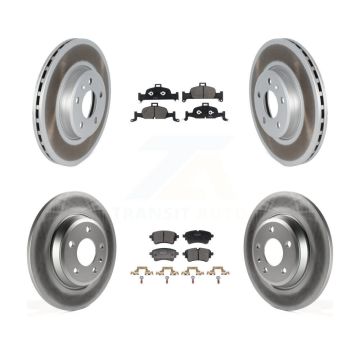 Front Rear Coated Disc Brake Rotors And Semi-Metallic Pads Kit For Audi A5 Sportback KGF-103091