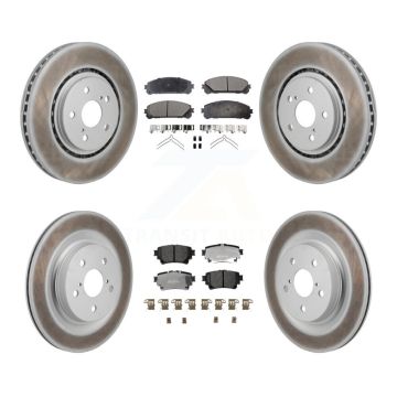 Front Rear Coat Brake Rotor Semi-Metallic Pad Kit For Toyota Sienna RAV4 Prime bZ4X Lexus KGF-103115