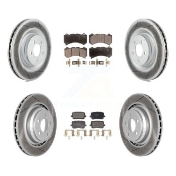 Front Rear Coat Brake Rotor Semi-Metallic Pad Kit For Dodge Charger SRT 392 with RWD 6.4L KGF-103138