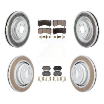Front Rear Coat Brake Rotor Semi-Metallic Pad Kit For Dodge Charger SRT 392 with RWD 6.4L KGF-103139