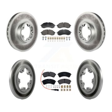 Front Rear Coated Brake Rotors Semi-Metallic Pad Kit For Ford Transit-250 Transit-350 RWD KGF-103150