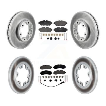 Front Rear Coat Brake Rotors Semi-Metallic Pad Kit For Ford Transit-350 With 6 Lug Wheels KGF-103152
