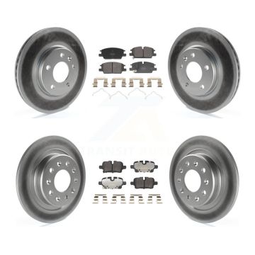 Front Rear Coat Disc Brake Rotors Semi-Metallic Pad Kit For Chevrolet GMC Terrain Equinox KGF-103160