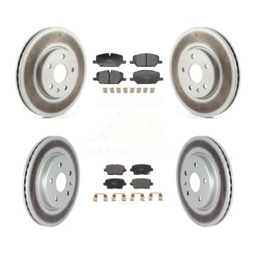 Front Rear Coated Disc Brake Rotors Semi-Metallic Pad Kit For Buick Envision Cadillac XT4 KGF-103164