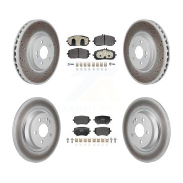 Front Rear Coated Brake Rotors Semi-Metallic Pad Kit For Mercedes-Benz GLB250 EQB 350 300 KGF-103167