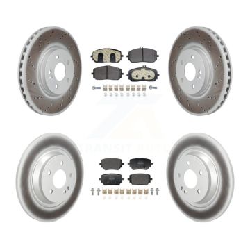 Front Rear Coated Brake Rotors Semi-Metallic Pad Kit For Mercedes-Benz GLB250 EQB 350 300 KGF-103168