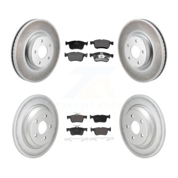 Front Rear Coated Brake Rotors Semi-Metallic Pad Kit For Ford Escape Bronco Sport Lincoln KGF-103171