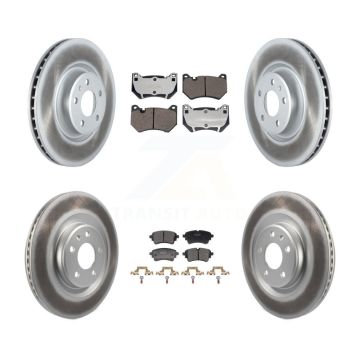 Front Rear Coated Disc Brake Rotors And Semi-Metallic Pads Kit For Audi Q5 Sportback KGF-103175