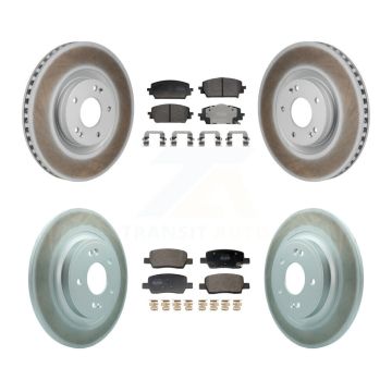 Front Rear Coated Disc Brake Rotor Semi-Metallic Pad Kit For Hyundai Santa Fe Kia Sorento KGF-103190