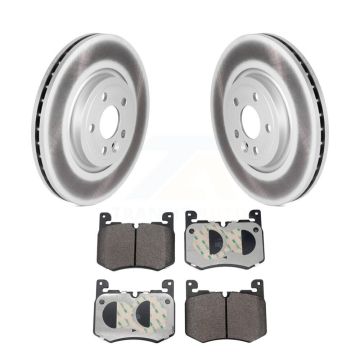 Front Coated Disc Brake Rotors And Semi-Metallic Pads Kit For Jaguar F-Pace KGF-103211
