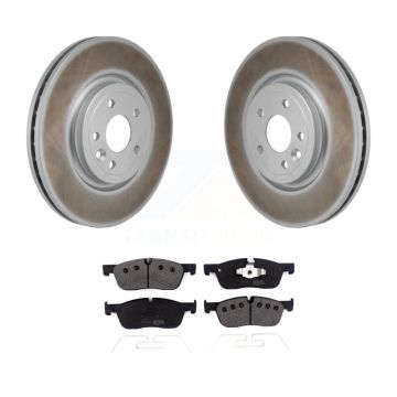 Front Coated Disc Brake Rotors And Semi-Metallic Pads Kit For Jaguar XE XF KGF-103212