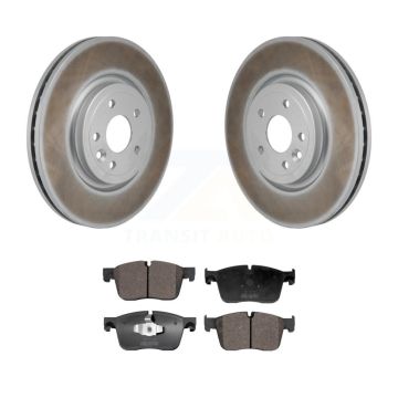 Front Coated Disc Brake Rotors And Semi-Metallic Pads Kit For Jaguar XF KGF-103213