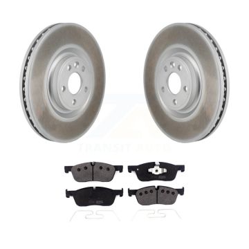 Front Coated Disc Brake Rotors And Semi-Metallic Pads Kit For 2018 Jaguar E-Pace Base KGF-103214