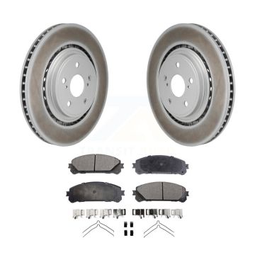 Front Coated Disc Brake Rotors And Semi-Metallic Pads Kit For 2020-2022 Toyota Highlander KGF-103218