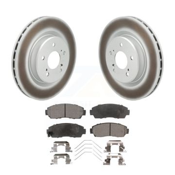 Front Coated Disc Brake Rotors And Semi-Metallic Pads Kit For 2021-2023 Acura TLX 2.0L KGF-103220