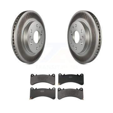 Front Coated Brake Rotor Semi-Metallic Pad Kit For GMC Sierra 1500 Chevrolet Silverado XL KGF-103224
