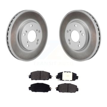 Front Coated Disc Brake Rotors And Semi-Metallic Pads Kit For 2017-2021 Honda Clarity KGF-103225