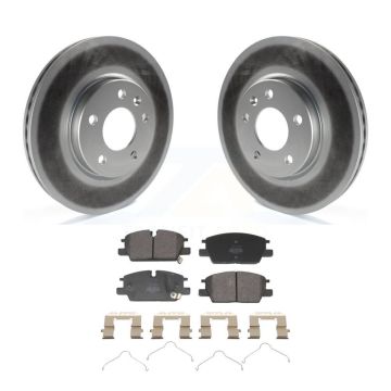 Front Coated Brake Rotor & Semi-Metallic Pad Kit For Chevrolet GMC Terrain Equinox Malibu KGF-103239