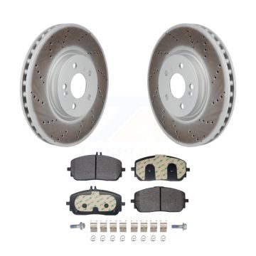 Front Coat Brake Rotors Semi-Metallic Pad Kit For Mercedes-Benz GLB250 GLA250 A220 CLA250 KGF-103246
