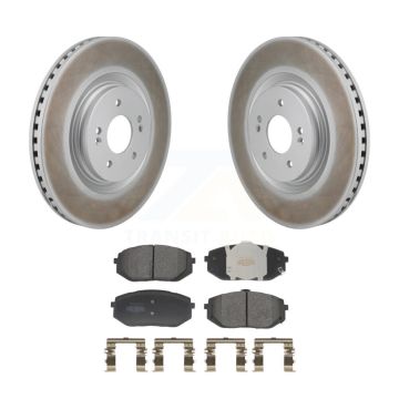 Front Coated Disc Brake Rotors And Semi-Metallic Pads Kit For Hyundai Sonata Kia K5 KGF-103250