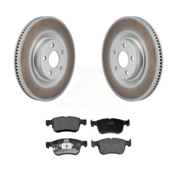 Front Coated Disc Brake Rotors And Semi-Metallic Pads Kit For 2022-2023 Ford Maverick KGF-103252