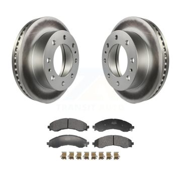 Front Coated Brake Rotor Semi-Metallic Pad Kit For GMC Savana 3500 Chevrolet Express 4500 KGF-103257