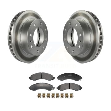 Front Coated Brake Rotor Semi-Metallic Pad Kit For GMC Chevrolet Savana 2500 Express 3500 KGF-103258