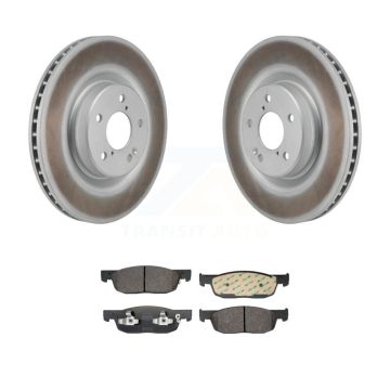 Front Coated Disc Brake Rotors And Semi-Metallic Pads Kit For 2022-2023 Acura MDX 3.5L KGF-103260