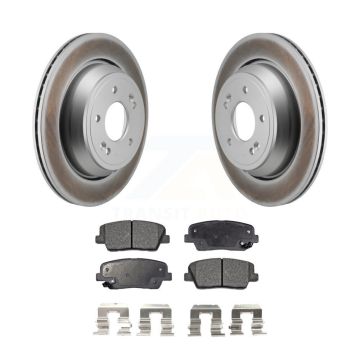 Rear Coated Disc Brake Rotors And Semi-Metallic Pads Kit For Hyundai Equus Kia K900 KGF-103269