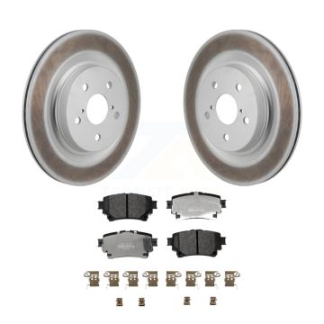 Rear Coated Brake Rotor & Semi-Metallic Pad Kit For Toyota Sienna Lexus RAV4 Prime NX350h KGF-103279