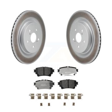Rear Coat Disc Brake Rotor Semi-Metallic Pad Kit For Toyota Highlander Lexus RX350 RX350h KGF-103280