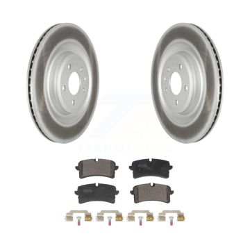Rear Coated Disc Brake Rotors And Semi-Metallic Pads Kit For Audi S6 S7 S8 KGF-103289